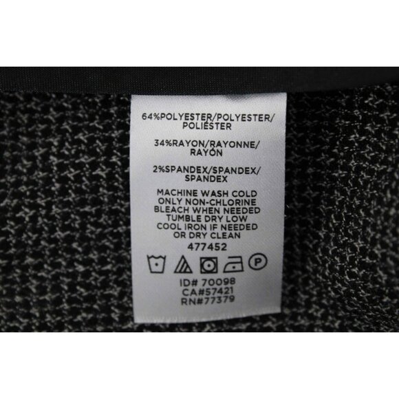 Ann Taylor $79 Sz 14P Black Taupe Back Zip Poly Rayon Spandex Top - Picture 6 of 6